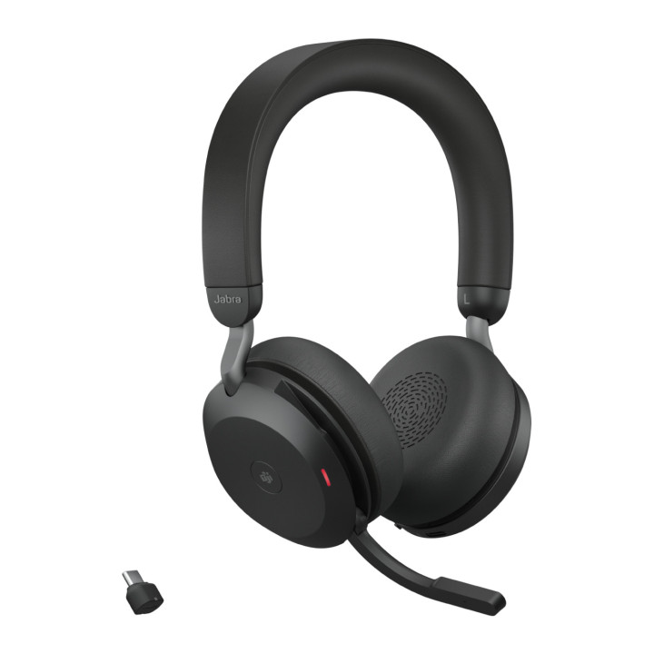 Jabra Evolve2 75 Auscultadores Sem fios Fita de cabeça Escritório Call center Bluetooth Preto