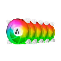 ABYSM Arc Light ARGB 120mm Kit 5 Caixa de computador Ventoinha 12 cm Branco 5 unidade(s)