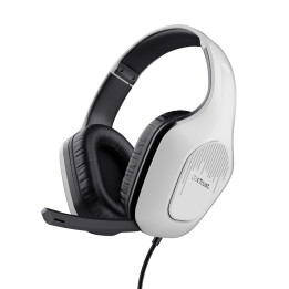 Trust GXT 415W Zirox Auscultadores Com fios Fita de cabeça Jogos Branco