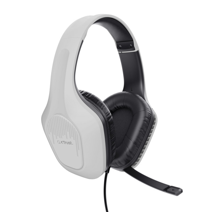 Trust GXT 415W Zirox Auscultadores Com fios Fita de cabeça Jogos Branco