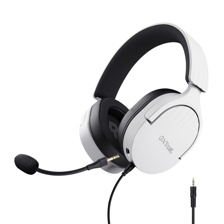 Trust GXT 489W FAYZO Auscultadores Com fios Fita de cabeça Jogos Preto, Branco