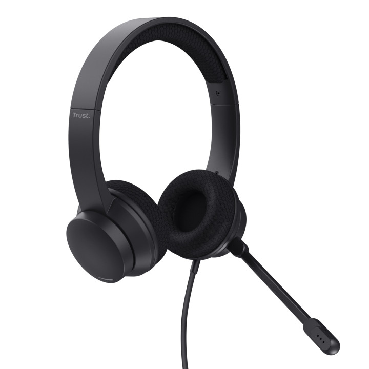 Trust HS-260 Auscultadores Com fios Fita de pescoço Escritório Call center USB Type-A Preto