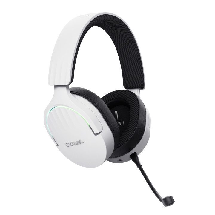 Trust GXT 491W FAYZO Auscultadores Com fios e sem fios Fita de cabeça Jogos USB Type-C Bluetooth Preto, Branco