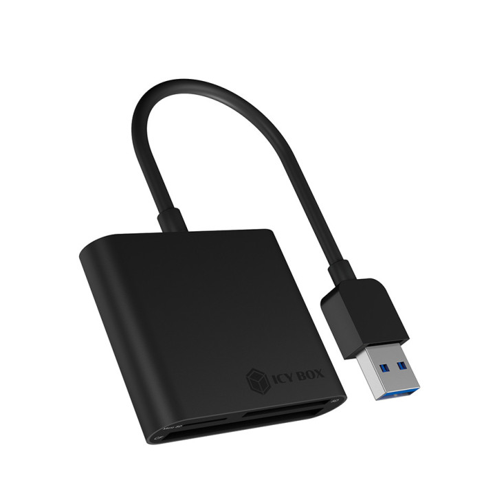 ICY BOX IB-CR301-U3 leitor de cartões USB 3.2 Gen 1 (3.1 Gen 1) Preto