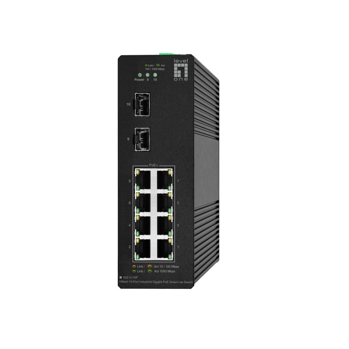 LevelOne IGS-2110P switch de rede Gerido L2 Gigabit Ethernet (10 100 1000) Power over Ethernet (PoE) Preto