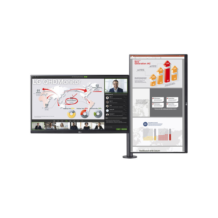 LG 27QP88DP-BS monitor de ecrã 68,6 cm (27") 2560 x 1440 pixels Quad HD LED Preto