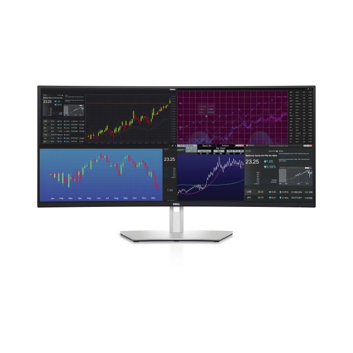 DELL UltraSharp U3824DW LED display 95,2 cm (37.5") 3840 x 1600 pixels Wide Quad HD+ LCD Preto, Prateado