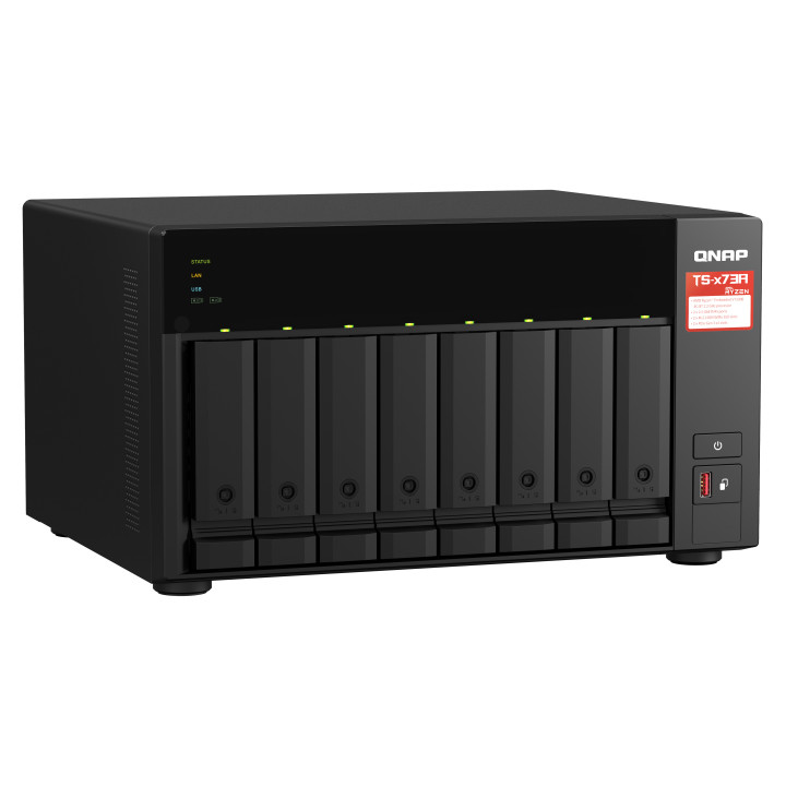 QNAP TS-873A NAS Tower Ethernet LAN Preto V1500B