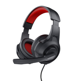 Trust 24785 auscultador Auscultadores Com fios Fita de cabeça Jogos Preto, Vermelho