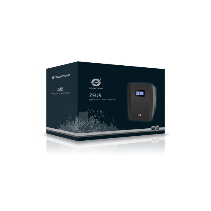 Conceptronic ZEUS03E UPS Linha interativa 1,2 kVA 720 W 6 tomada(s) CA