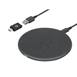 Conceptronic GORGON03G carregador de dispositivos móveis Auscultadores, Smartphone Cinzento USB Carregamento wireless