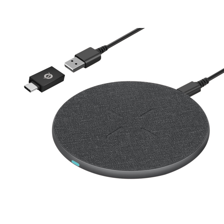 Conceptronic GORGON03G carregador de dispositivos móveis Auscultadores, Smartphone Cinzento USB Carregamento wireless