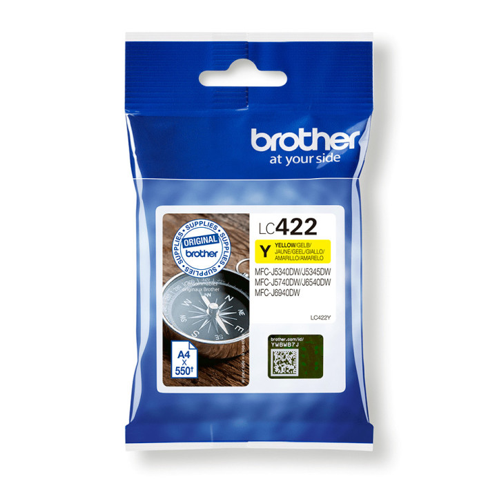 Brother LC-422Y tinteiro 1 unidade(s) Original Amarelo