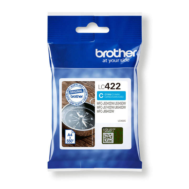 Brother LC-422C tinteiro 1 unidade(s) Original Ciano