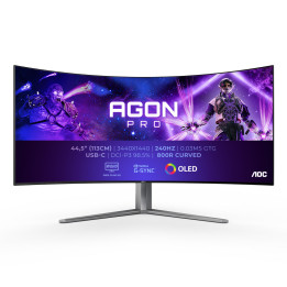 AOC AGON PRO AG456UCZD LED display 114,3 cm (45") 3440 x 1440 pixels Wide Quad HD OLED Preto