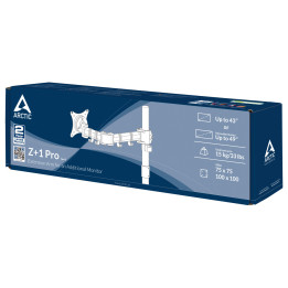 ARCTIC Z+1 Pro Gen 3 124,5 cm (49") Preto, Aço acetinado Secretária