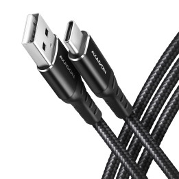 Axagon BUCM-AM10AB cabo USB USB 2.0 1 m USB A USB C Preto