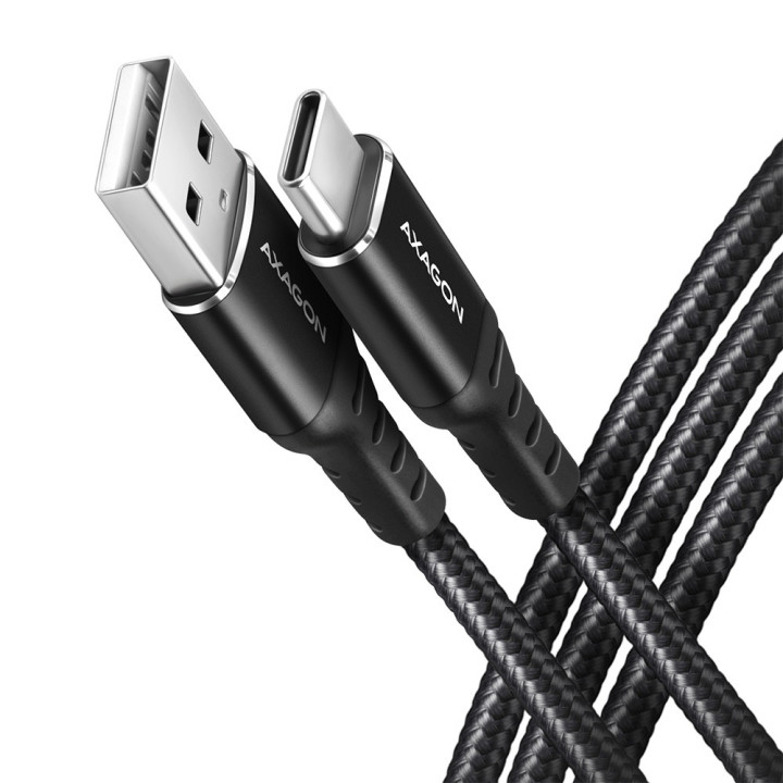 Axagon BUCM-AM10AB cabo USB USB 2.0 1 m USB A USB C Preto