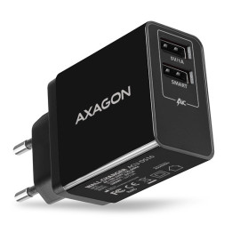 Axagon ACU-DS16 carregador de dispositivos móveis Telemóvel, Power bank, Smartphone, Tablet, Universal Preto AC Interior