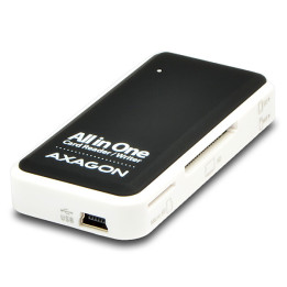 Axagon CRE-X1 leitor de cartões USB 2.0 Preto, Branco