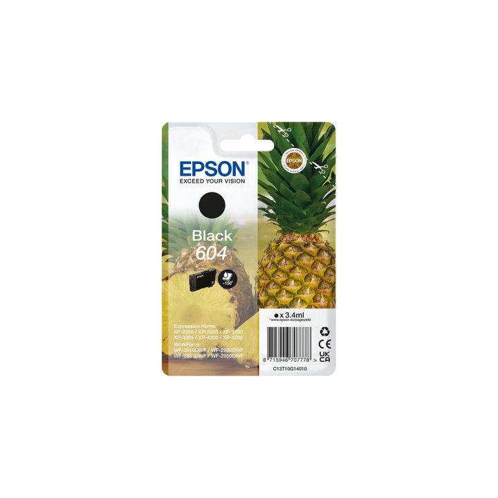 Epson 604 tinteiro 1 unidade(s) Original Rendimento padrão Preto