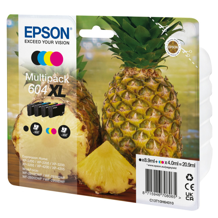 Epson 604XL tinteiro 4 unidade(s) Original Rendimento alto (XL) Preto, Ciano, Magenta, Amarelo