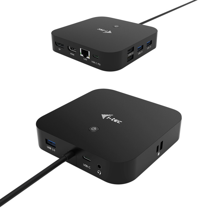 i-tec C31HDMIDPDOCKPD base & duplicador de portas Com fios USB 3.2 Gen 1 (3.1 Gen 1) Type-C Preto
