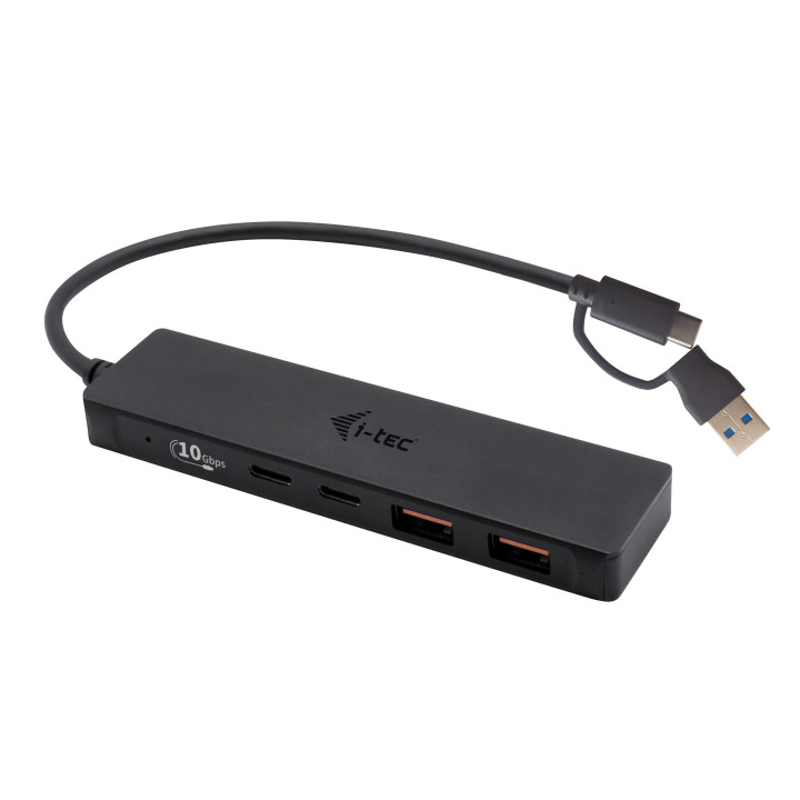 i-tec Metal C31HUBMETAL2A2C hub de interface USB 3.2 Gen 1 (3.1 Gen 1) Type-C 10000 Mbit s Preto