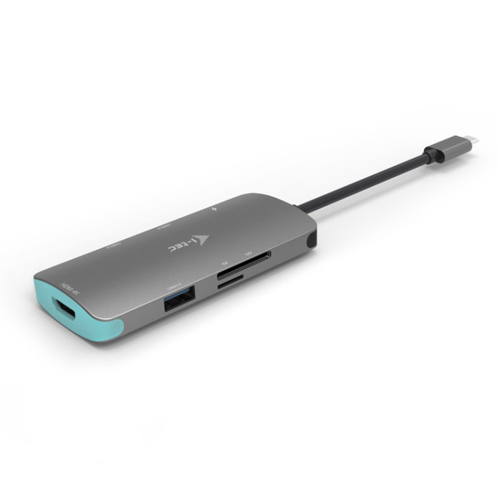 i-tec Metal C31NANODOCKPD base & duplicador de portas Com fios USB 3.2 Gen 1 (3.1 Gen 1) Type-C Prateado, Turquesa