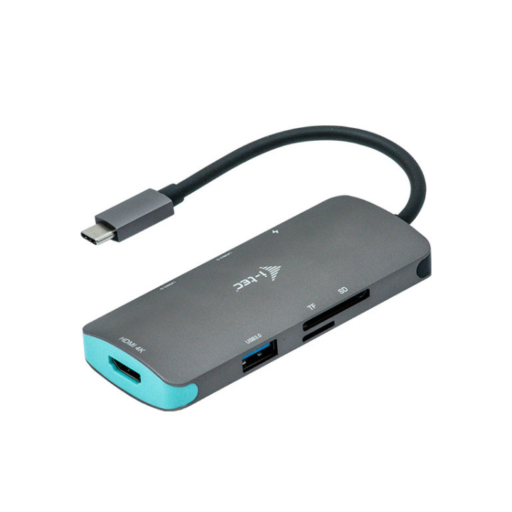 i-tec Metal C31NANODOCKPD base & duplicador de portas Com fios USB 3.2 Gen 1 (3.1 Gen 1) Type-C Prateado, Turquesa