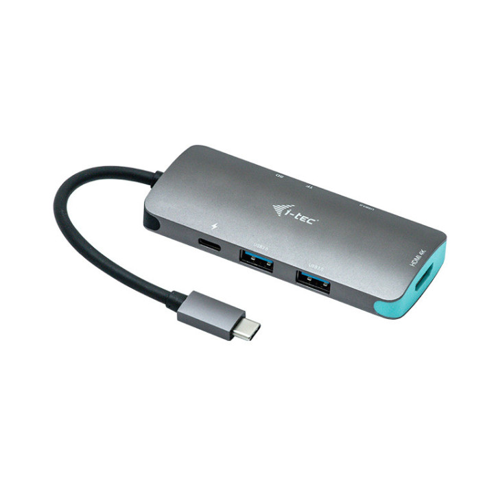 i-tec Metal C31NANODOCKPD base & duplicador de portas Com fios USB 3.2 Gen 1 (3.1 Gen 1) Type-C Prateado, Turquesa