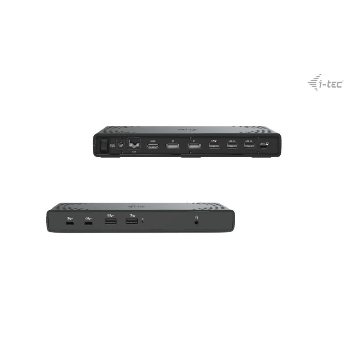 i-tec C31TRIPLE4KDOCKPD base & duplicador de portas Com fios USB 3.2 Gen 1 (3.1 Gen 1) Type-C Preto