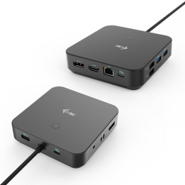 i-tec C31TRIPLE4KDOCKPDPRO base & duplicador de portas Com fios USB 3.2 Gen 1 (3.1 Gen 1) Type-C Preto