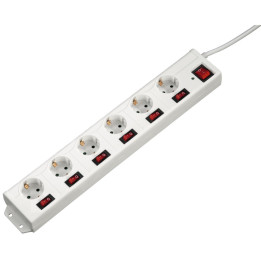 Hama 137239 extensão elétrica 1,4 m 6 tomada(s) CA Interior Branco
