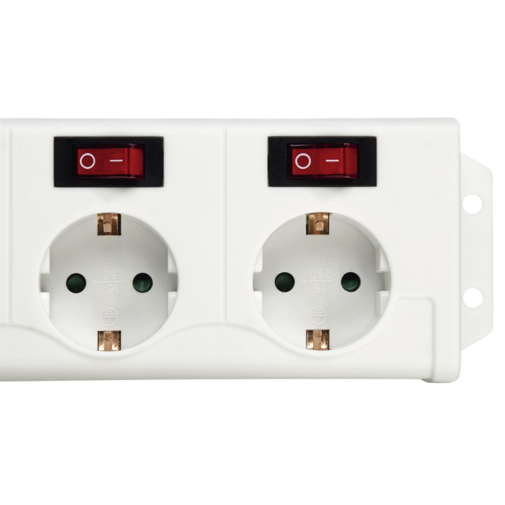 Hama 137239 extensão elétrica 1,4 m 6 tomada(s) CA Interior Branco
