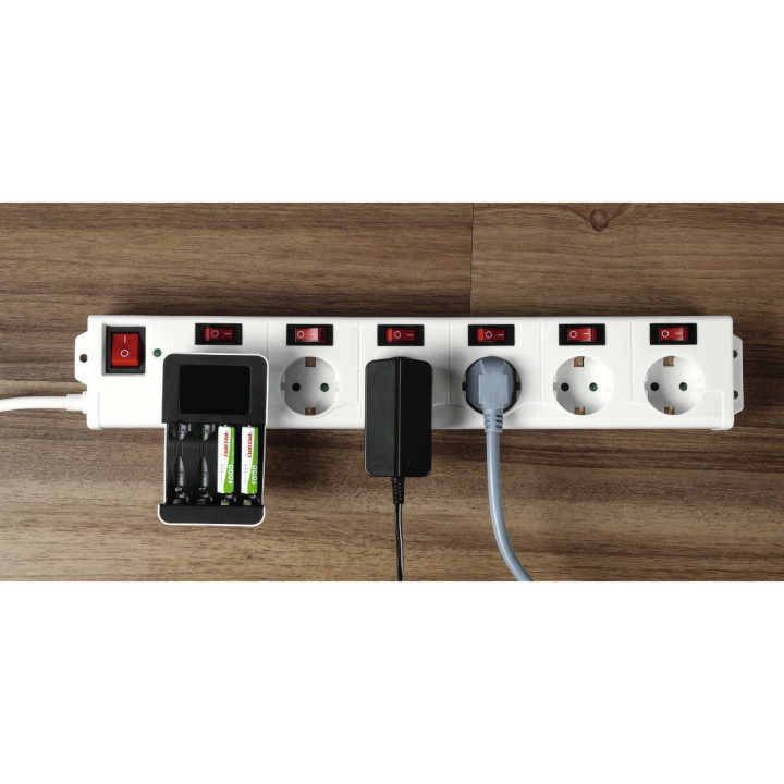 Hama 137239 extensão elétrica 1,4 m 6 tomada(s) CA Interior Branco