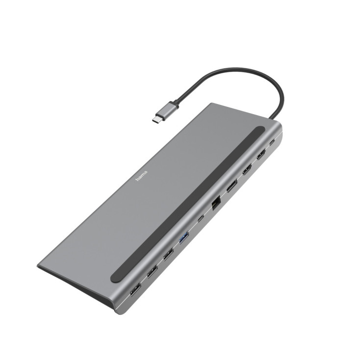 Hama 00200100 base & duplicador de portas USB 3.2 Gen 1 (3.1 Gen 1) Type-C Antracite