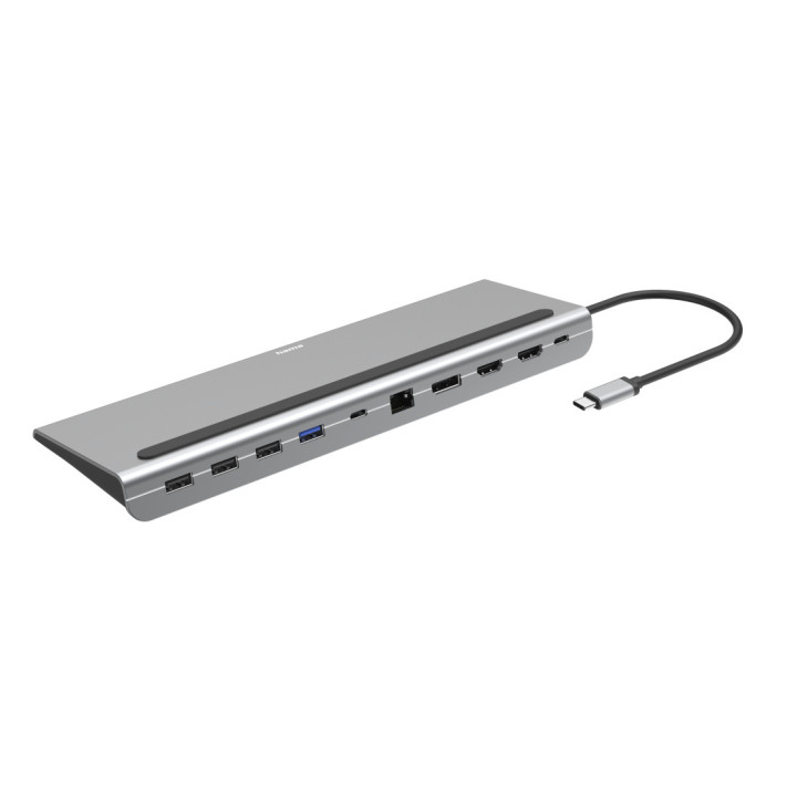 Hama 00200100 base & duplicador de portas USB 3.2 Gen 1 (3.1 Gen 1) Type-C Antracite