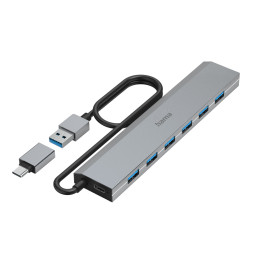 Hama 00200137 hub de interface USB 3.2 Gen 1 (3.1 Gen 1) Type-A + Type-C 5000 Mbit s Antracite