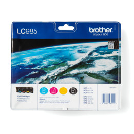 Brother LC985VALBP tinteiro 4 unidade(s) Original Preto, Ciano, Magenta, Amarelo