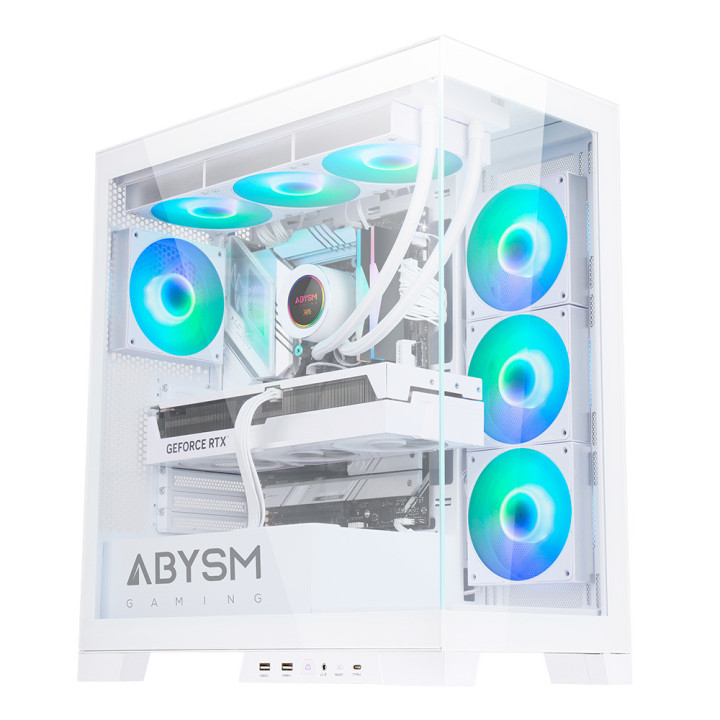 ABYSM Danube Sava H500 White PC Transparente, Branco