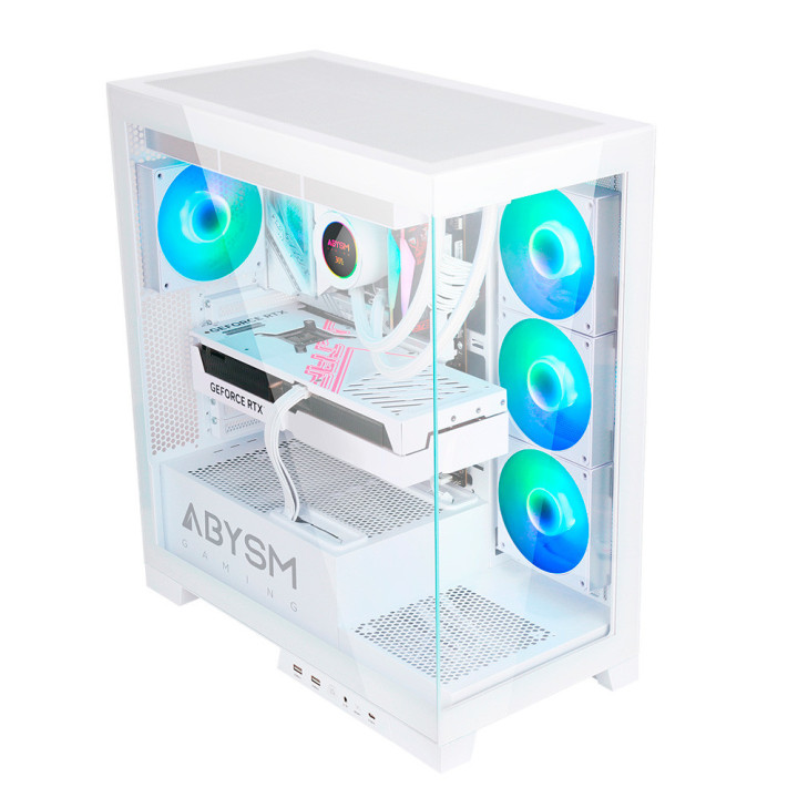 ABYSM Danube Sava H500 White PC Transparente, Branco