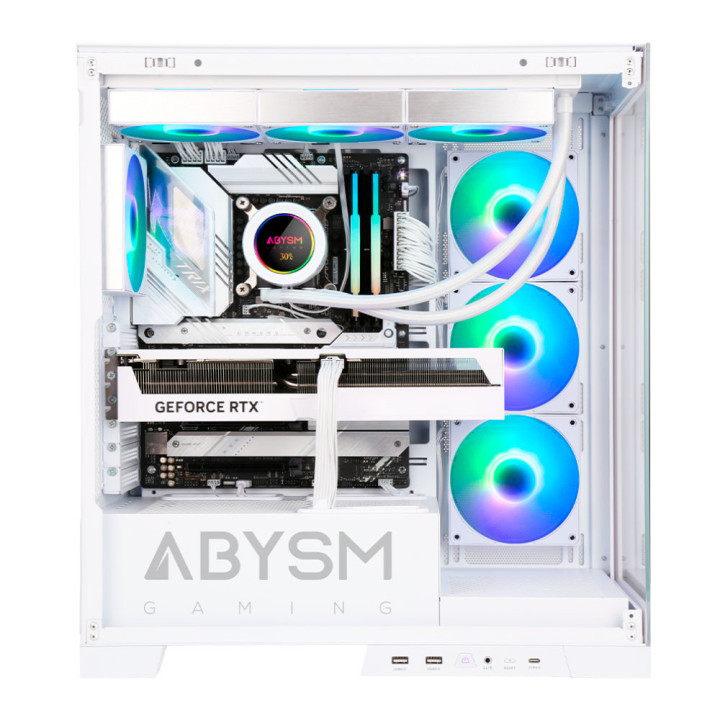 ABYSM Danube Sava H500 White PC Transparente, Branco