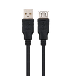 Ewent EC1065 cabo USB USB 2.0 1 m USB A Preto