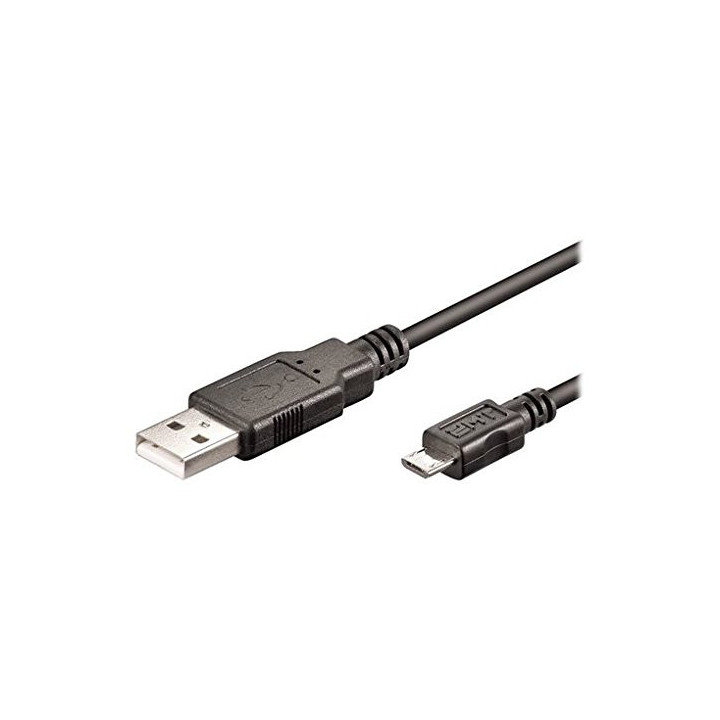 Ewent EC1019 cabo USB USB 2.0 1 m Micro-USB A USB A Preto