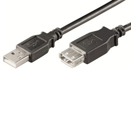Ewent EC1011 cabo USB 1 m USB A Preto