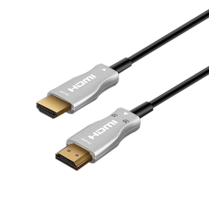 Ewent EC1354 HDMI, 15 m cabo HDMI HDMI Type A (Standard) Preto, Prateado