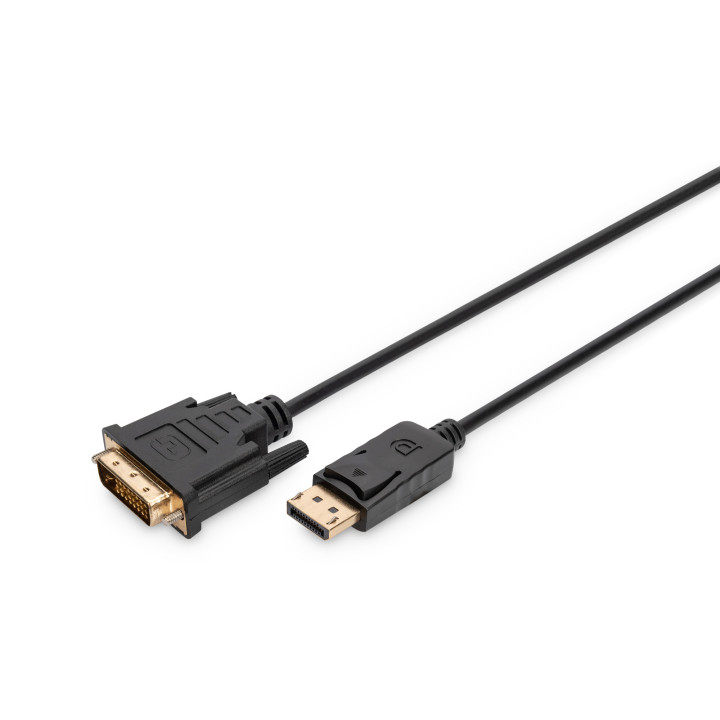 Digitus AK-340306-020-S adaptador de cabo de vídeo 2 m DisplayPort DVI-D Preto