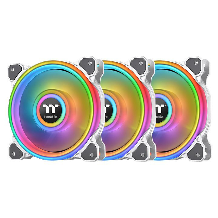 Thermaltake Riing Quad 12 RGB Caixa de computador Ventoinha 12 cm Branco
