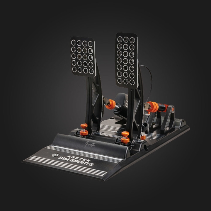 Asetek 40-010-0000001 controlador de jogo Preto, Laranja, Branco USB Pedais PC
